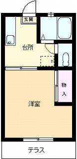 EXCEL21 II(1K/1階)の間取り写真