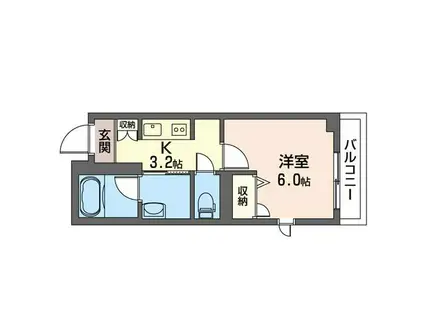 PREMIAS荻窪(1K/3階)の間取り写真