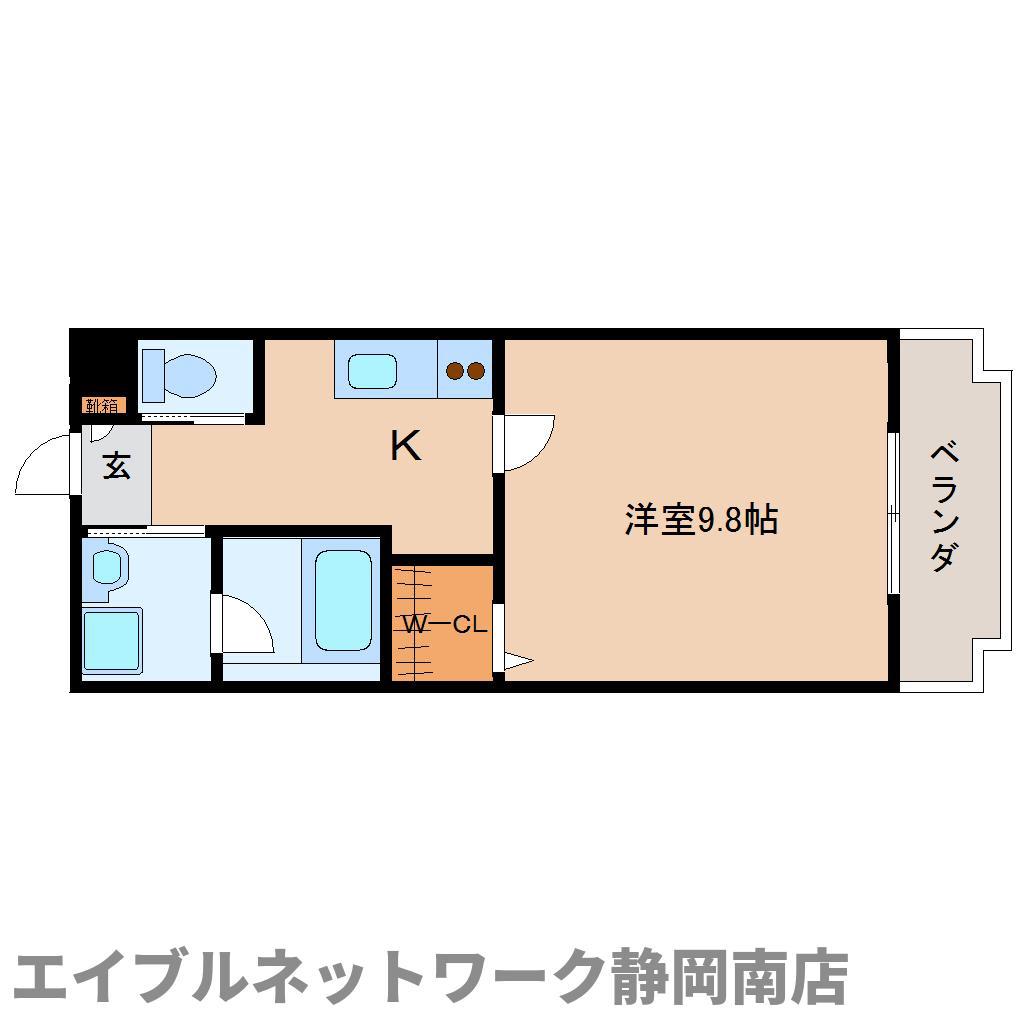 IRIS RESIDENCE稲川(1K/5階)の間取り写真