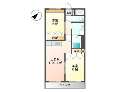 G-STAGE 四国中央(2LDK/1階)の間取り写真