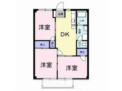 ニューシティ久保田(3DK/2階)の間取り写真