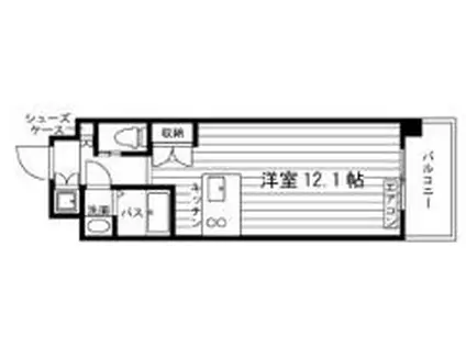 フォレスタ川崎医大西(ワンルーム/2階)の間取り写真