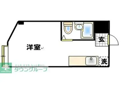 フレンドシップ坂戸(ワンルーム/3階)の間取り写真