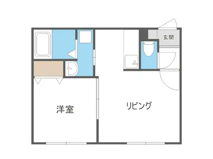 FOREST PARK 南郷13(1DK/1階)の間取り写真