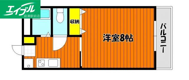 エクシードY(1K/2階)の間取り写真