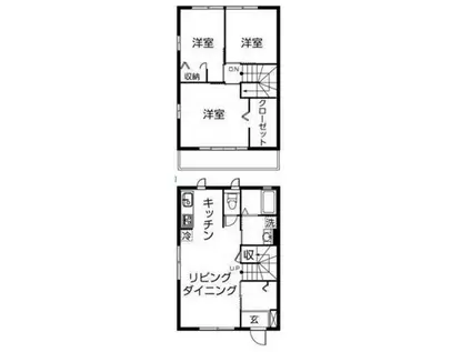 FINELAND A棟(3LDK/1階)の間取り写真