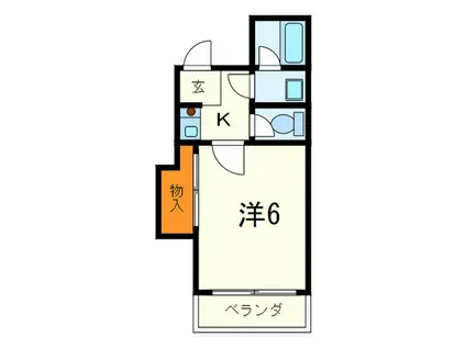 エヴァグリーン(1K/3階)の間取り写真