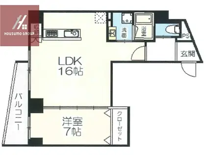 プレミアム長瀬駅前(1LDK/8階)の間取り写真