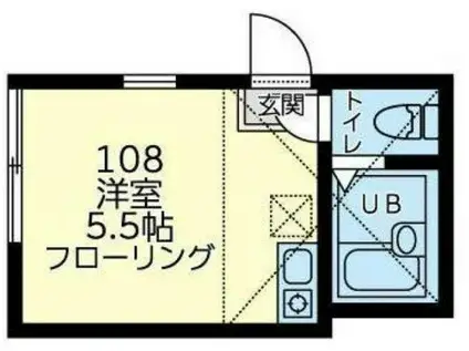 ホークファイブ(ワンルーム/1階)の間取り写真