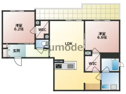サニーコートノース(2LDK/1階)の間取り写真