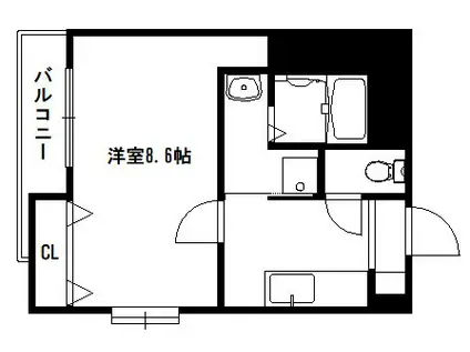 メゾンリリー(1K/3階)の間取り写真