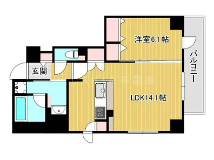 パレカルフール(1LDK/3階)の間取り写真