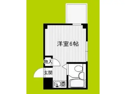 ファシールみや(ワンルーム/2階)の間取り写真