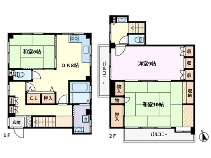 今井ビル(3DK/1階)の間取り写真