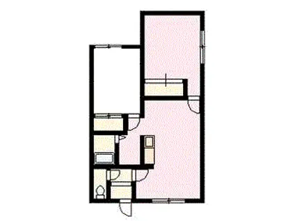 ハーティ23B(2LDK/2階)の間取り写真