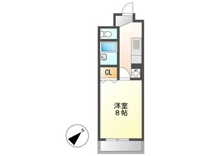 ルミエール(1K/2階)の間取り写真