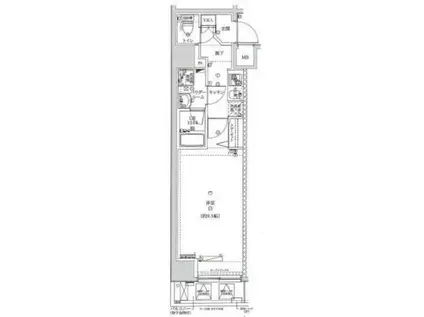スパシエ日本橋エセンザ(1K/4階)の間取り写真