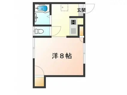 レジデンス大手町(1K/2階)の間取り写真