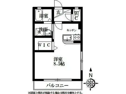 グランコーポ(ワンルーム/2階)の間取り写真