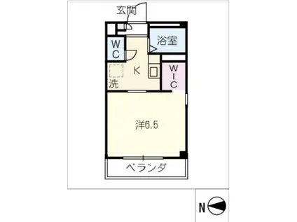 カーサ・フェリーチェ(1K/3階)の間取り写真