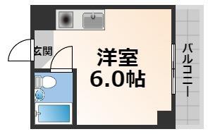 ラレジデンス今里(ワンルーム/9階)の間取り写真