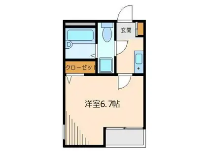 CASA FERIZ(1K/1階)の間取り写真