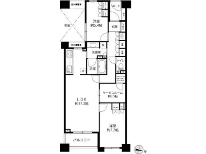 フューズコート175(2SLDK/5階)の間取り写真