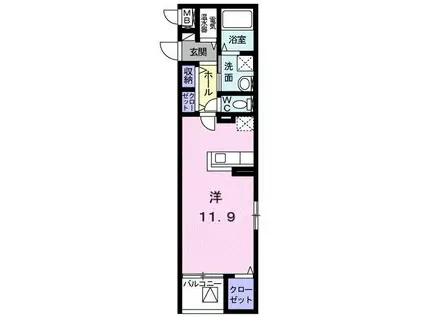 ウィステリア 両国(ワンルーム/5階)の間取り写真