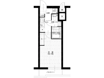 ライオンズプラザ横浜大通公園(1K/2階)の間取り写真