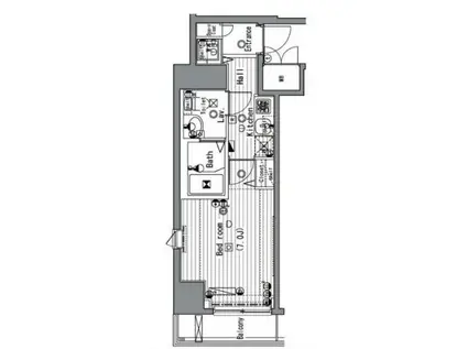 グランドガーラ日本橋兜町(1K/5階)の間取り写真