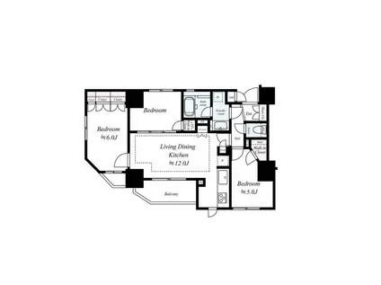 エターナル南千住グランTOKYO(3LDK/7階)の間取り写真