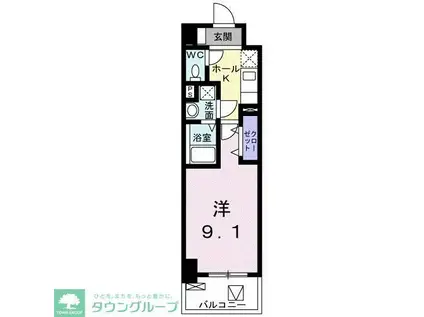 FLレジデンス(1K/9階)の間取り写真