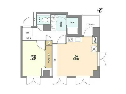 サンクレスト武井(1LDK/2階)の間取り写真