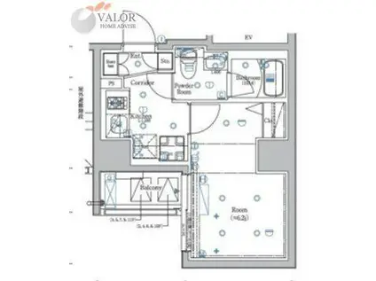 SYFORM YOKOHAMA-HIRANUMABASHI(1K/3階)の間取り写真
