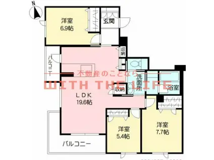 AGREABLE(3LDK/3階)の間取り写真