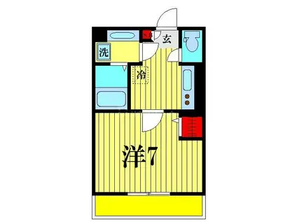 プレシャス南流山(1K/3階)の間取り写真