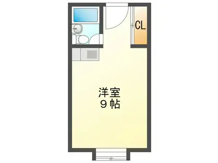 フジエンタープライズビル(ワンルーム/2階)の間取り写真