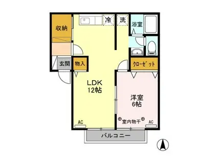 メゾン南雲(1LDK/1階)の間取り写真