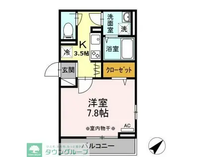 マ・メゾン(1K/3階)の間取り写真