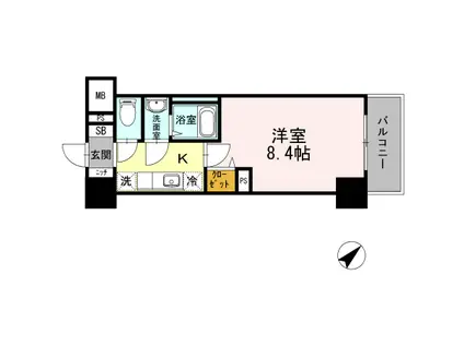 JP NOIE 早稲田 ジェーピーノイエ早稲田(1K/1階)の間取り写真