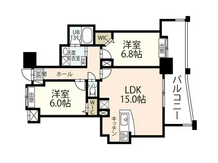 LE AVANTE(2LDK/10階)の間取り写真