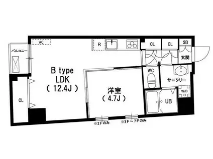 リブリ・フィオナ(1LDK/2階)の間取り写真