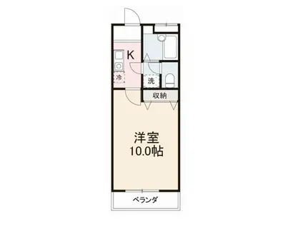 MINORU21(1K/2階)の間取り写真