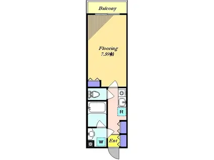 CIELO(1K/3階)の間取り写真