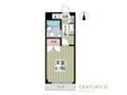 ホワイトピア1(1K/2階)の間取り写真