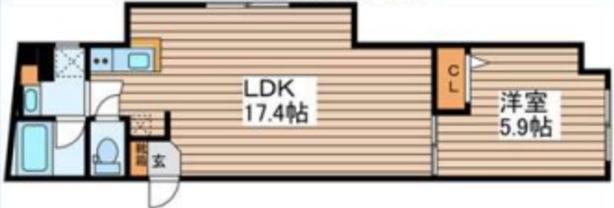 KAレジデンス上石神井(1LDK/1階)の間取り写真