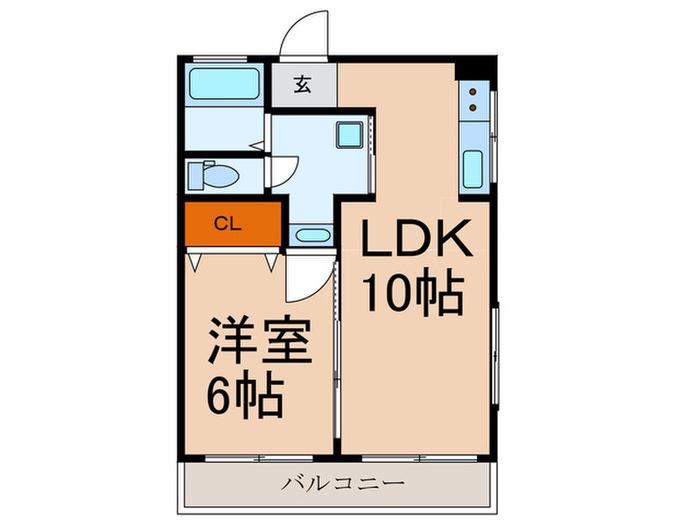 アパ-トメント石川(1LDK/2階)の間取り写真