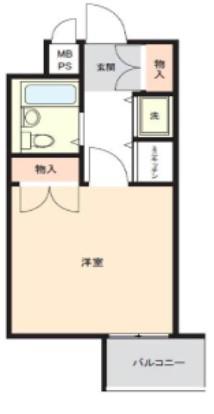 ニューライフ本町(1K/7階)の間取り写真