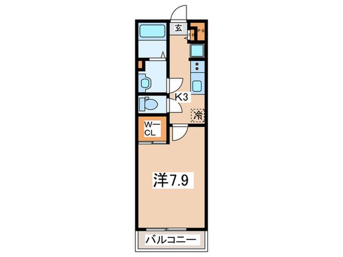 リブリ・ISHIDA II(1K/2階)の間取り写真