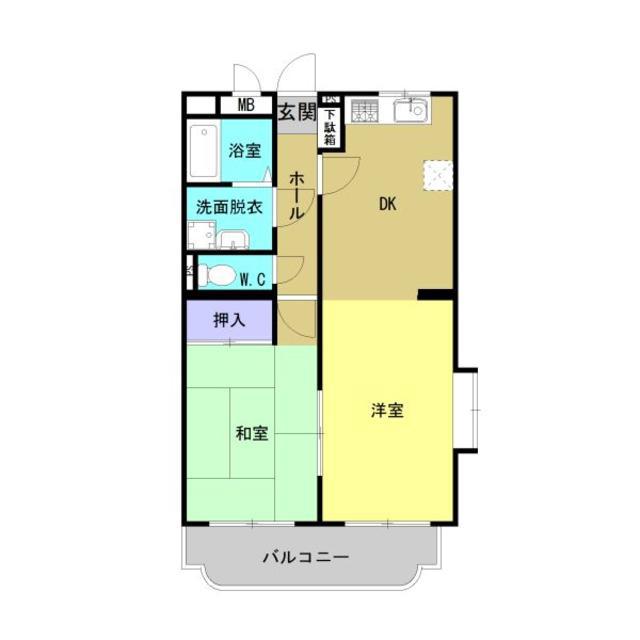 ユーミー清道(2DK/2階)の間取り写真